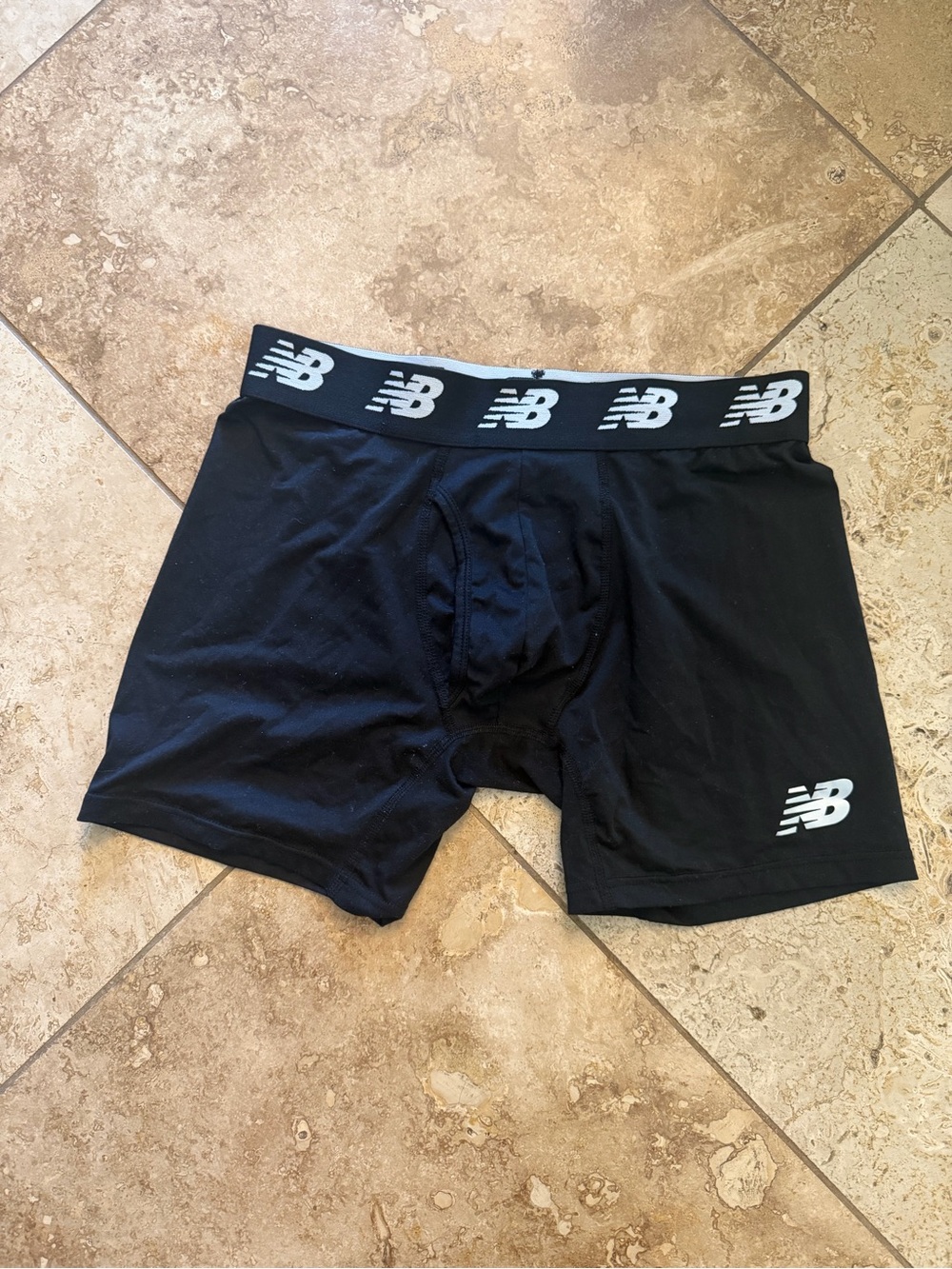 New Balance Black Men's Boxer Briefs with Logo Waistband